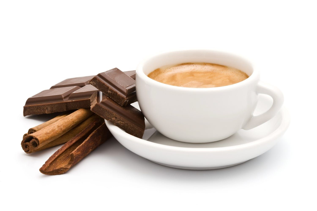 Diätkaffee und Schokolade